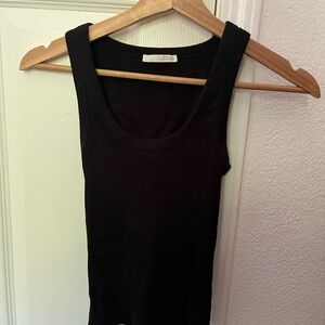 Black Ribbed Tank Top
